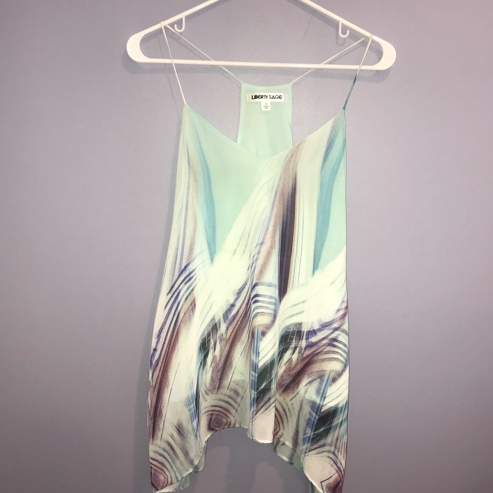 Liberty Sage Light Blue Top Size Small